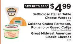 ShopRite BelGioioso Italian Table Cheese Wedges offer