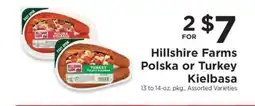 ShopRite Hillshire Farms Polska or Turkey Kielbasa offer