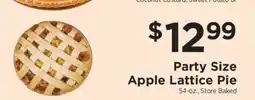 ShopRite Party Size Apple Lattice Pie offer