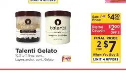 ShopRite Talenti Gelato offer