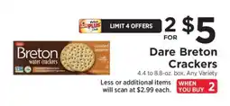 ShopRite Dare Breton Crackers offer