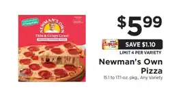 ShopRite Newman's Own Pizza offer