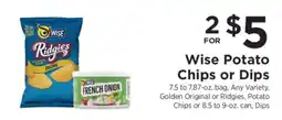 ShopRite Wise Potato Chips or Dips offer