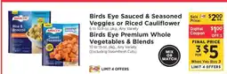 ShopRite Birds Eye Sauced & Seasoned Veggies or Riced Cauliflower offer