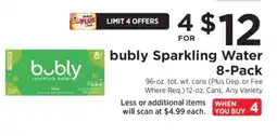 ShopRite bubly Sparkling Water 8-Pack offer