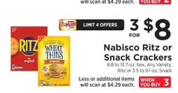 ShopRite Nabisco Ritz or Snack Crackers offer