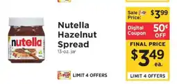 ShopRite Nutella Hazelnut Spread offer