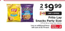 ShopRite Frito Lay Snacks Party Size offer