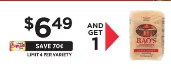 ShopRite Rao's Homemade Penne Rigate offer