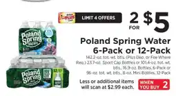 ShopRite Poland Spring Water 6-Pack or 12-Pack offer