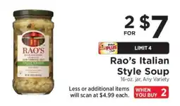 ShopRite RAO'S Italian Style Soup offer