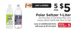 ShopRite Polar Seltzer 1-Liter offer