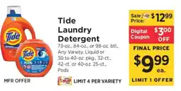 ShopRite Tide Laundry Detergent offer