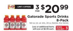 ShopRite Gatorade Sports Drinks 8-Pack offer