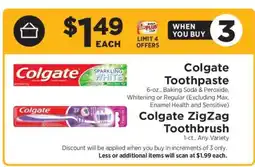 ShopRite Colgate Toothpaste and Colgate ZigZag Toothbrush offer