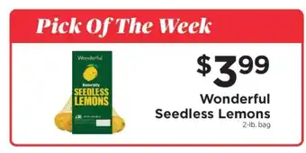 ShopRite Wonderful Seedless Lemons offer
