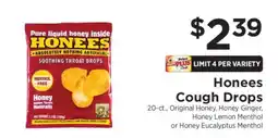 ShopRite Honees Cough Drops offer
