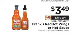 ShopRite Frank's RedHot Wings or Hot Sauce offer