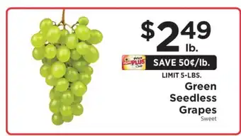 ShopRite Green Seedless Grapes offer