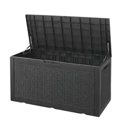 Walmart Bifanuo 100 Gallon Locking Deck Box, Outdoor Storage for Patio Furniture Cushions, Easy Assembly offer