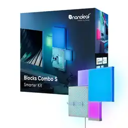 Walmart Nanoleaf Blocks Combo S Smarter Kit, Indoor RGBW Wifi Wall Light Panels, 4pk offer