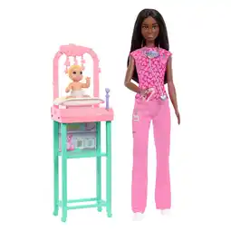 Walmart Barbie Baby Doctor Doll with Brunette Fashion Doll, 1 Baby Doll, Furniture & Accessories offer