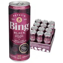 Walmart Bing Beverage Healthy Energy Drinks, Bing Blackberry, 12 oz (12 Pack) offer