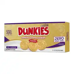 Walmart ChocZero Dunkies Gluten Free, Keto Vanilla Sandwich Cookies, 9 oz offer