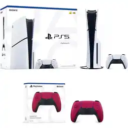 Walmart PlayStation 5 Digital Slim Console + PlayStation 5 DualSense Wireless Controller Cosmic Red offer