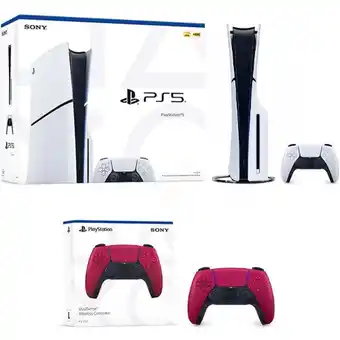 Walmart PlayStation 5 Digital Slim Console + PlayStation 5 DualSense Wireless Controller Cosmic Red offer