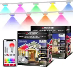 Walmart Monster Outdoor LED Smart Lights, RGBIC+ Multiwhite Permanent Outdoor Lights w/ Voice Control, 150ft offer