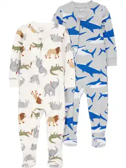 Walmart Toddler Pajama, 2-Pack, One-Piece, Sizes 12M-5T offer