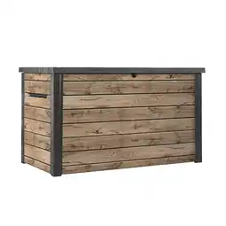 Walmart Keter Signature 230 Gallon Durable Resin Outdoor Deck Box Storage Organization, Pine offer