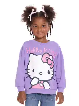 Walmart Hello Kitty Toddler Girls Graphic Crewneck Sweatshirt with Long Sleeves, Sizes 12M-5T offer