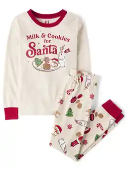 Walmart Kids Unisex Matching Sibling Milk And Cookies Snug Fit Cotton Pajamas, Sizes 4-16 offer