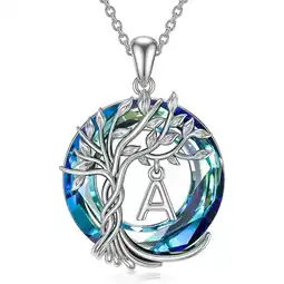 Walmart Tree of Life Necklace for Women, A-Z Initial Letter Jewelry, English Alphabet Jewelry Gifts offer