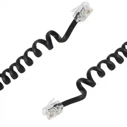 Walmart onn Coiled Phone Line Cord for a Landline Phone, 15' offer