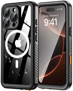 Walmart Oneagle Magnetic Waterproof Phone Case for iPhone 16 Pro Max,IP 68 Underwater,Black offer