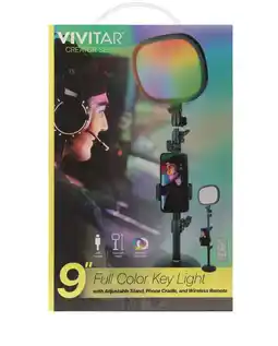 Walmart Vivitar 9 USB on-Camera Panel Light, Wireless Remote, Camera Light, Black offer
