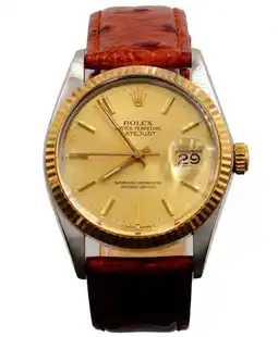 Walmart Pre-Owned Mens Rolex Two-Tone Datejust Watch Gold Champagne Dial 16013 offer