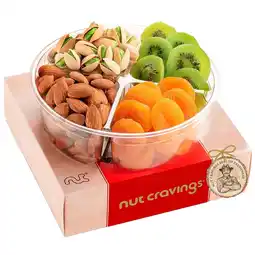 Walmart Nut Cravings Dried Fruit & Nuts Gift Basket, Red Box, 4 Assortments, Premium Kosher Snack Tray offer