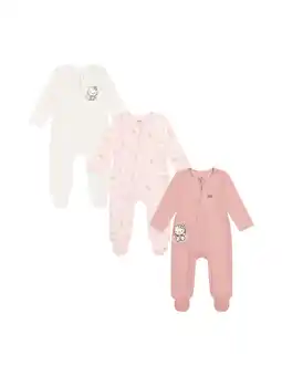Walmart Hello Kitty Baby Girl 3 Pack Long Sleeve Sleep N Play, Size 0-24 Months offer