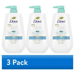Walmart (3 pack) (3 Pack) Dove Care and Protect Antibacterial Daily Use Softening Body Wash, 30.6 fl oz offer