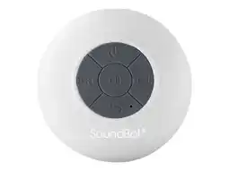 Walmart SoundBot Wireless Speaker, HD Music, Water Resistant, Loud Bluetooth Speakerphone, White offer