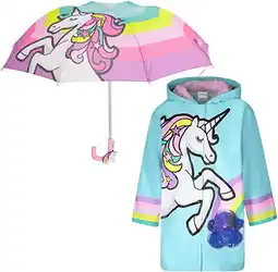 Walmart Umbrella and Raincoat Set for Kids Ages 3-5 - Unicorn Design offer