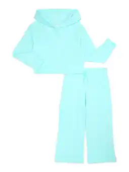Walmart Girls Fleece Hoodie and Cargo Pants Set, 2-Piece, Sizes 4-18 & Plus offer