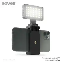 Walmart Bower 50 LED Photo/Video Light with Phone Mount Holder Black offer