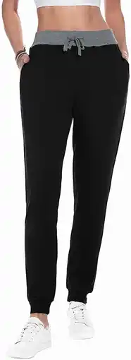 Walmart Women Joggers Cozy Sweatpants Tapered Active Yoga Lounge Track Pants with Pockets offer