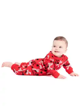 Walmart Baby Allover Print Romper with Long Sleeves, Sizes 0/3M-24M offer
