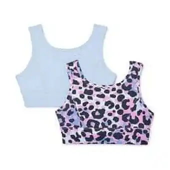Walmart Girls Sports Bra with Keyhole, 2-Pack offer